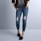 Women's Lc Lauren Conrad Super Skinny Midrise Jeans, Size: 12, Blue