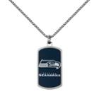 Men's Stainless Steel Seattle Seahawks Dog Tag Necklace, Silver
