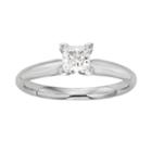 Princess-cut Igl Certified Colorless Diamond Solitaire Engagement Ring In 18k White Gold (1/2 Ct. T.w.), Women's, Size: 9.50