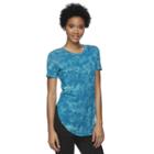 Juniors' Mudd Tie-dyed High-low Tee, Girl's, Size: Small, Blue (navy)