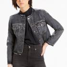 Women's Levi's&reg; Raw-edge Denim Jacket, Size: Medium, Black