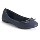 So&reg; Women's Bow Ballet Flats, Size: Medium (8.5), Blue (navy)