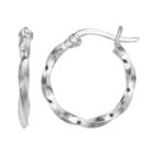 Primrose Sterling Silver Twist Hoop Earrings, Women's, Grey