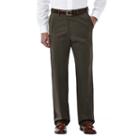 Big & Tall Haggar Premium Stretch Classic-fit Plain-front Dress Pants, Men's, Size: 50x32, Med Brown