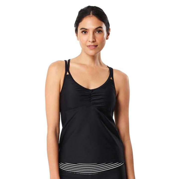 Women's Speedo Keyhole Tankini Top, Size: Small, Black