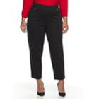 Plus Size Cathy Daniels Pull-on Ankle Pants, Women's, Size: 2xl, Black