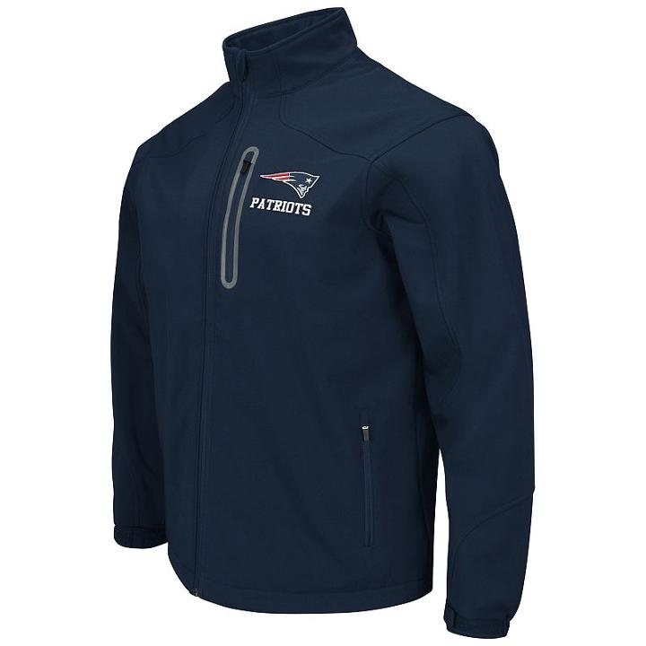 Men's New England Patriots Softshell Jacket, Size: Small, Blue (navy)