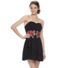 Juniors' Speechless Strapless Floral Applique Dress, Teens, Size: 5, Oxford