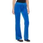 Women's Juicy Couture Solid Bootcut Velour Pants, Size: Small, Blue (navy)