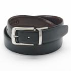 Big & Tall Croft & Barrow&reg; Stitched Reversible Leather Belt, Men's, Size: 52, Black