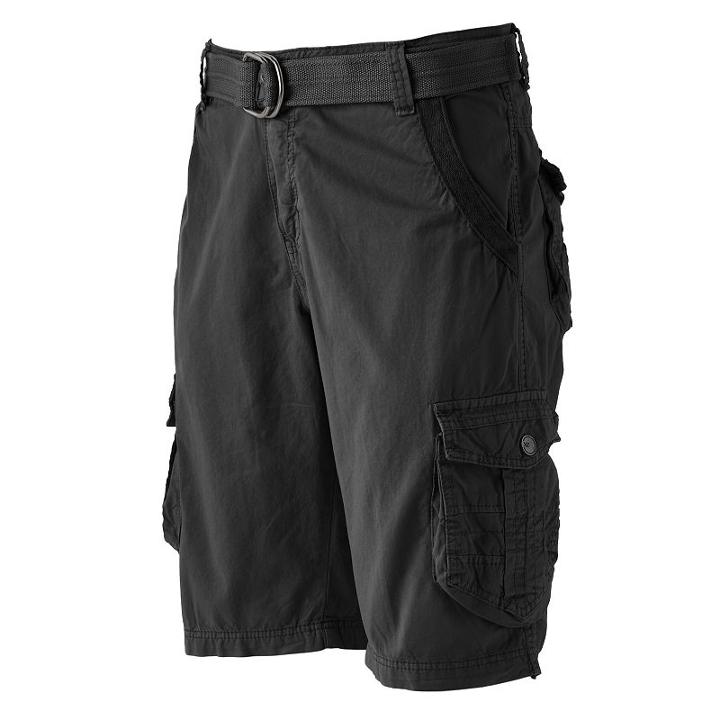 Men's Xray Belted Cargo Shorts, Size: 34, Black