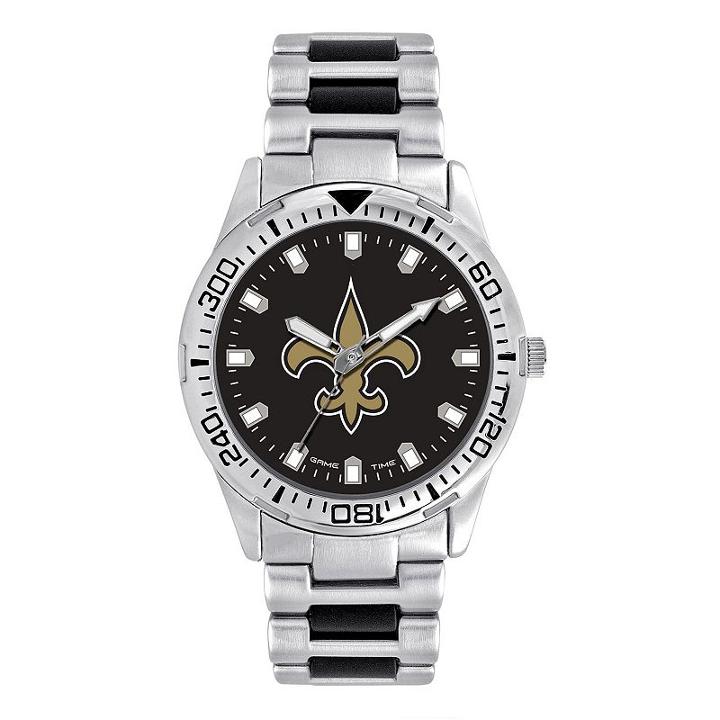Men's Game Time New Orleans Saints Heavy Hitter Watch, Silver