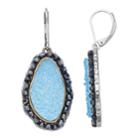 Simply Vera Vera Wang Blue Drusy Drop Earrings, Women's