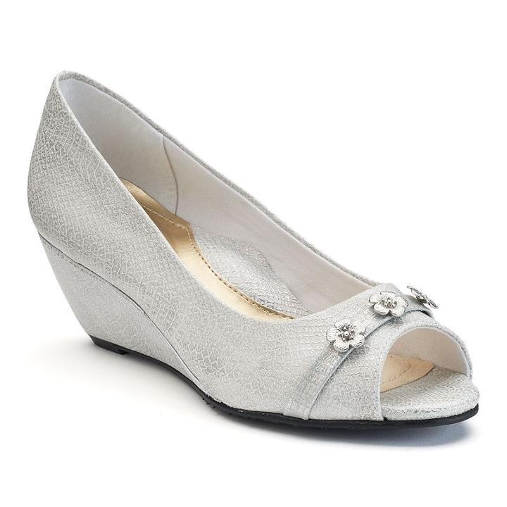 Soft Style By Hush Puppies Adley Women's Dress Wedges, Size: Medium (12), White