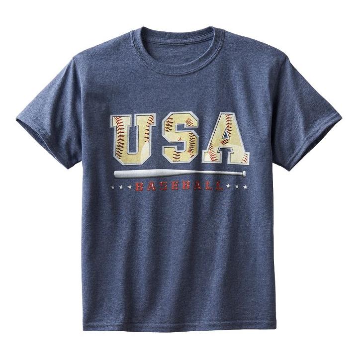 Boys 8-20 Usa Baseball Tee, Boy's, Size: Xl, Blue (navy)