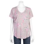 Juniors' Plus Size Grayson Threads Relaxed Floral Tee, Teens, Size: 3xl, Black
