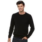 Men's Apt. 9&reg; Merino Wool-blend Crewneck Sweater, Size: Medium, Black