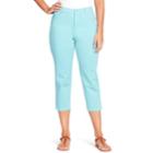Petite Gloria Vanderbilt Amanda Capris, Women's, Size: 8 Petite, Turquoise/blue (turq/aqua)