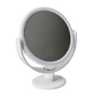 Bath Bliss Dual Sided Rubberized Vanity Mirror, White