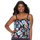 Plus Size Apt. 9&reg; Blouson Tankini Top, Women's, Size: 3xl, Tribal Floral