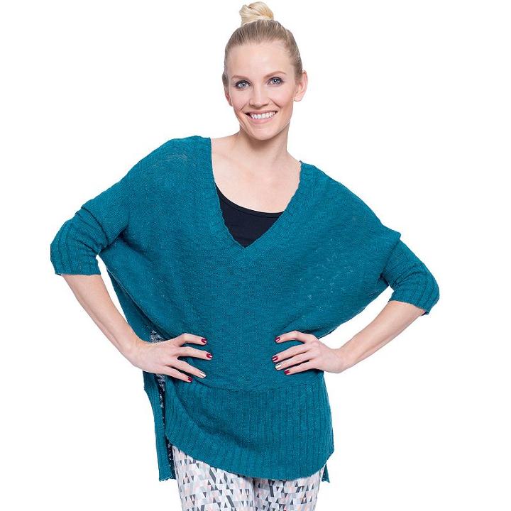 Plus Size Soybu Brandi V-neck Tunic Sweater, Women's, Size: 1xl, Blue (navy)