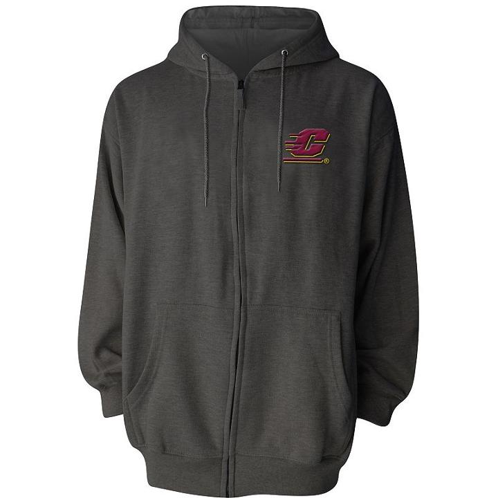 Men's Central Michigan Chippewas Fleece Hoodie, Size: Small, Grey