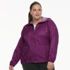 Plus Size Columbia Rain To Fame Hooded Rain Jacket, Women's, Size: 2xl, Brt Purple