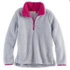 Girls 7-16 & Plus Size So&reg; 1/4-zip Sherpa Pullover, Size: 14 1/2, Grey