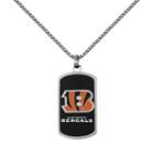 Men's Stainless Steel Cincinnati Bengals Dog Tag Necklace, Silver