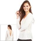 Women's Balance Collection Salina Strappy Long Sleeve Top, Size: Small, Grey (charcoal)