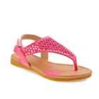Petalia Girls' Cutout Thong Sandals, Girl's, Size: 13, Brt Pink