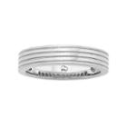 Love 360 14k White Gold Grooved Wedding Band, Adult Unisex, Size: 7.50