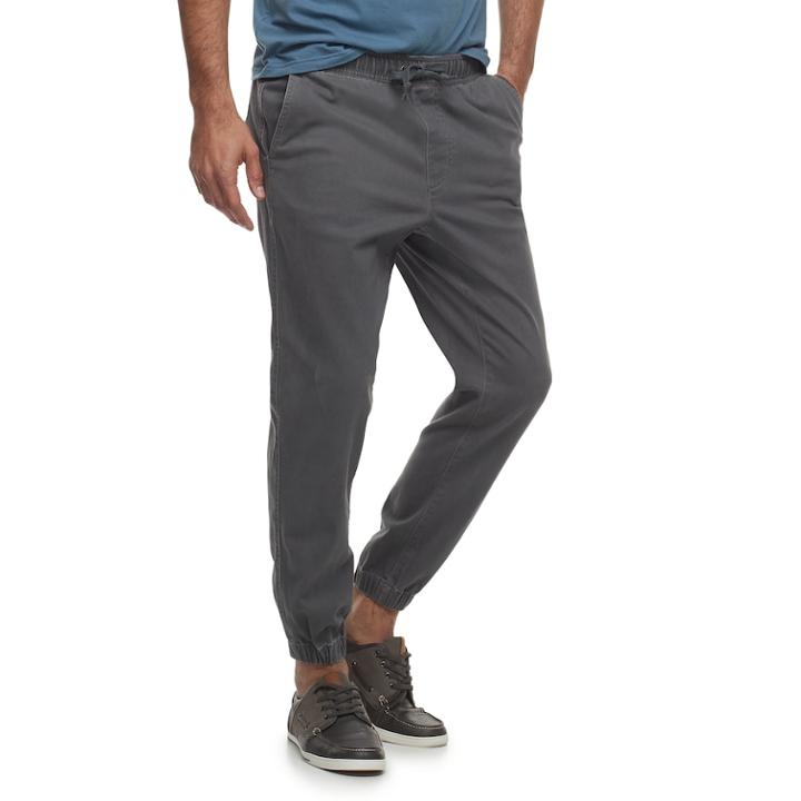 Men's Sonoma Goods For Life&trade; Modern-fit Stretch Twill Jogger Pants, Size: Medium, Grey