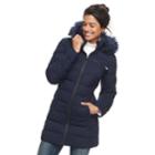 Women's Apt. 9&reg; Stretch Hooded Faux-fur Trim Puffer Jacket, Size: Xl, Purple Oth
