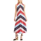 Women's Chaps Chevron Striped Midi Dress, Size: Xxl, Red