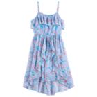 Disney D-signed Girls 7-16 Floral Pattern Ruffle Dress, Size: Small, Multi