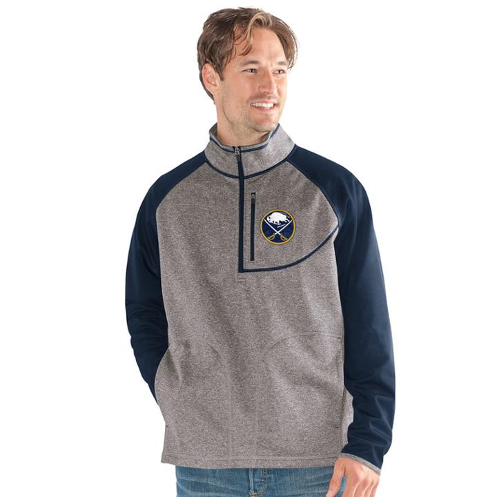 Men's Buffalo Sabres Mountain Trail Pullover Fleece Jacket, Size: Medium, Blue (navy)