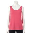 Women's Croft & Barrow&reg; Essential Scoopneck Tank, Size: Xs, Brt Red