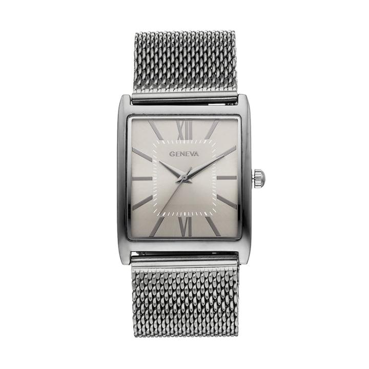 Geneva Men's Square Mesh Watch - Kh8052gu, Size: Large, Grey