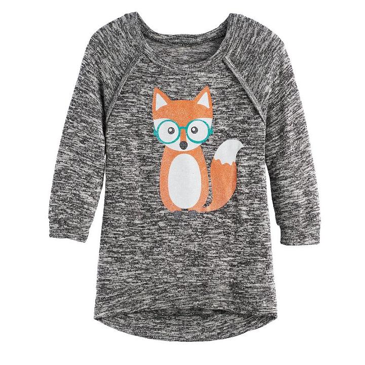 Girls 7-16 & Plus Size Miss Chievous 3/4 Hatchi Graphic Top, Size: Xl Plus, Black