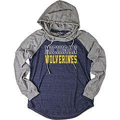 Women's Michigan Wolverines School Pride Hooded Tee, Size: Xl, Blue (navy)