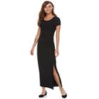 Women's Apt. 9&reg; Ruched Maxi Dress, Size: Medium, Black
