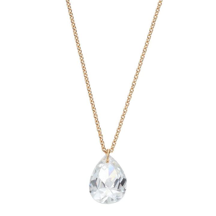 Lc Lauren Conrad Long Simulated Crystal Teardrop Pendant Necklace, Women's, Gold