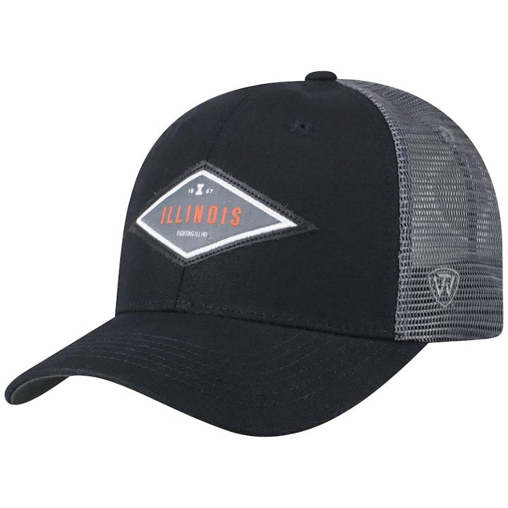 Adult Top Of The World Illinois Fighting Illini Oak Ridge Cap, Men's, Black