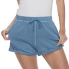 Juniors' So&reg; Cuffed French Terry Shorts, Teens, Size: Xl, Med Blue
