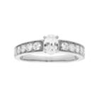 14k Gold 1 Carat T.w. Igl Certified Diamond Oval Engagement Ring, Women's, Size: 6, White