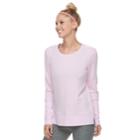 Women's Tek Gear&reg; Terry Ribbed Long Sleeve Top, Size: Small, Lt Purple