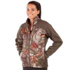 Women's Huntworth Lifestyle Camo Fleece-lined Soft Shell Hiking Jacket, Size: Medium, Green