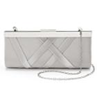 Lenore By La Regal Crisscross Satin Clutch, Women's, Grey
