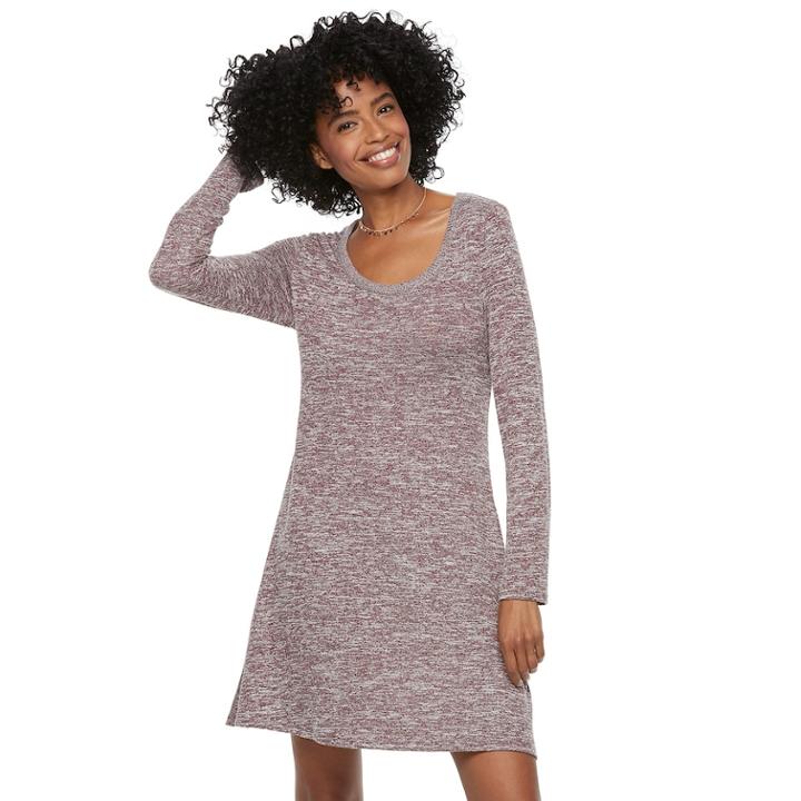 Women's Sonoma Goods For Life&trade; Knit Shift Dress, Size: Small, Dark Red